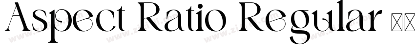 Aspect Ratio Regular字体转换